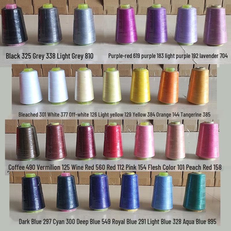 402 Fine Thread Sewing Machine & Hand Sewing Spools, White Cotton for Clothes, Quilts, Overlock - Large & Small Spools