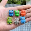 Sprout Monster Cute Cartoon Resin Figurines 14Pcs Miniature Garden Decor Plant Potted Accessories Creative Desk Toy Kids Gift