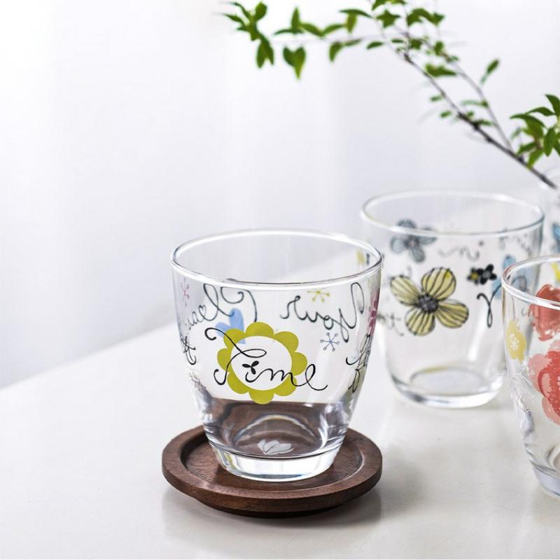 Heat-resistant Cute Glass Milk Cup Transparent Home Drinking Glass Juice Water Mugs Kawaii Sake Cup Drinking Cups 2025 New