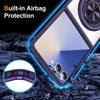Samsung Z Flip7/6/5 360° Rotating Magnetic Wireless Charging Drop-Proof Clear Case