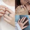 Silver Color Vintage Layered Women's Open Rings Adjustable Large Chains Irregular Finger Rings For Women Men Party Jewelry Gift