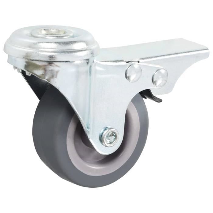 VidaXL 4 pcs Roulettes pivotantes à trou de boulon 50 mm