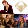 Sparkle Metallic Triangle Scarf, Adjustable Sequin Neck Bandana for Party