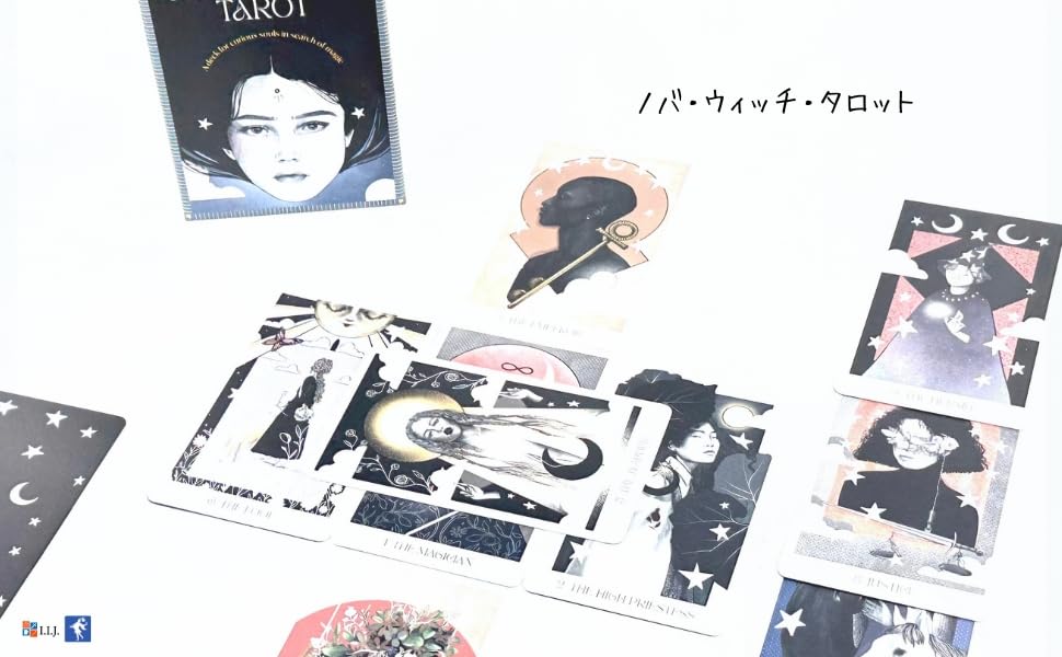 I.I.J Nova Witch Tarot 78-card Deck for Tarot Readings, Includes Japanese Instruction Manual, Authentic Product