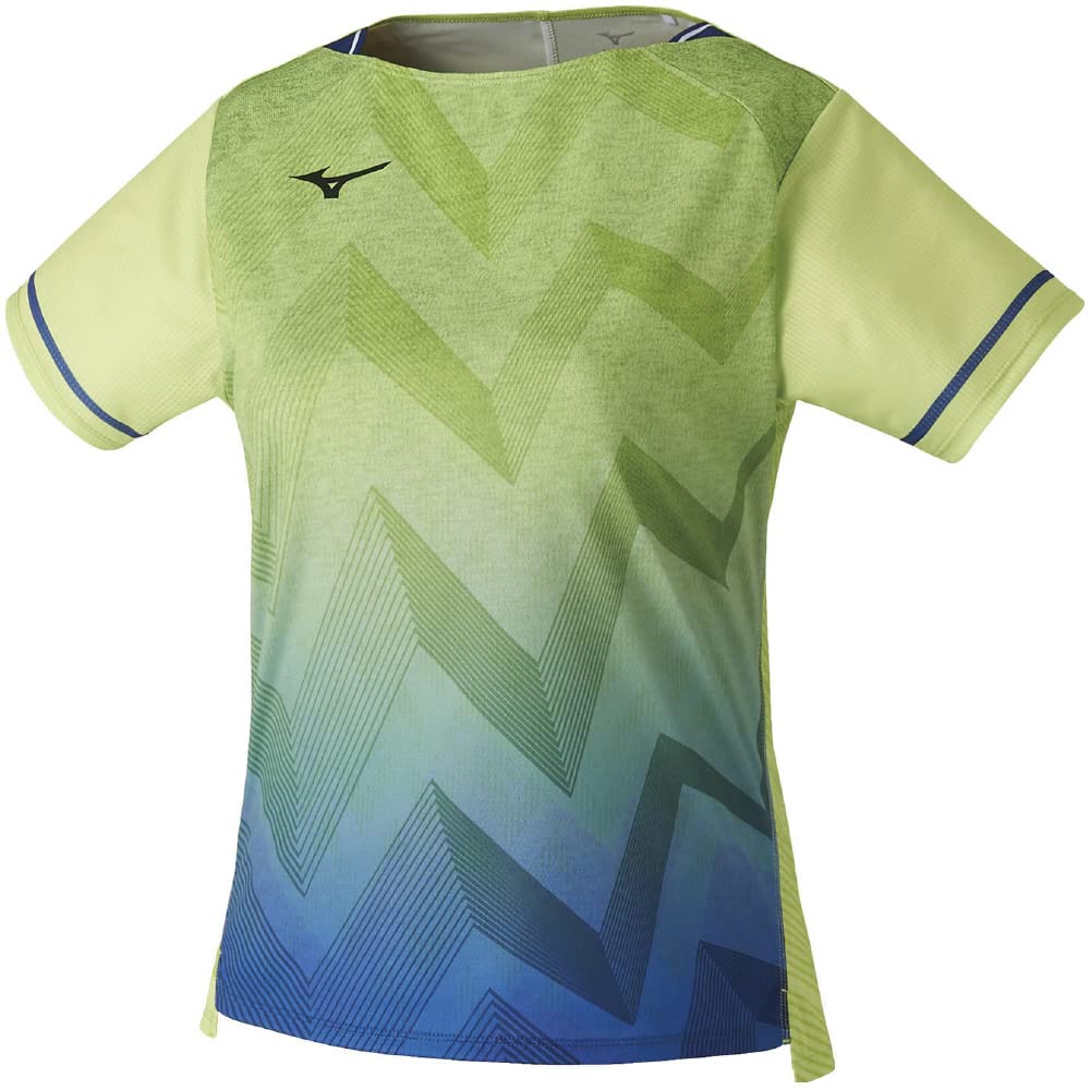 Mizuno Table Tennis Game Dynamotion JTTA Lime Size 82JA2200 Shirt, Moisture-Wicking, Quick-Drying, Fit, Certified, Women s, Green, S,