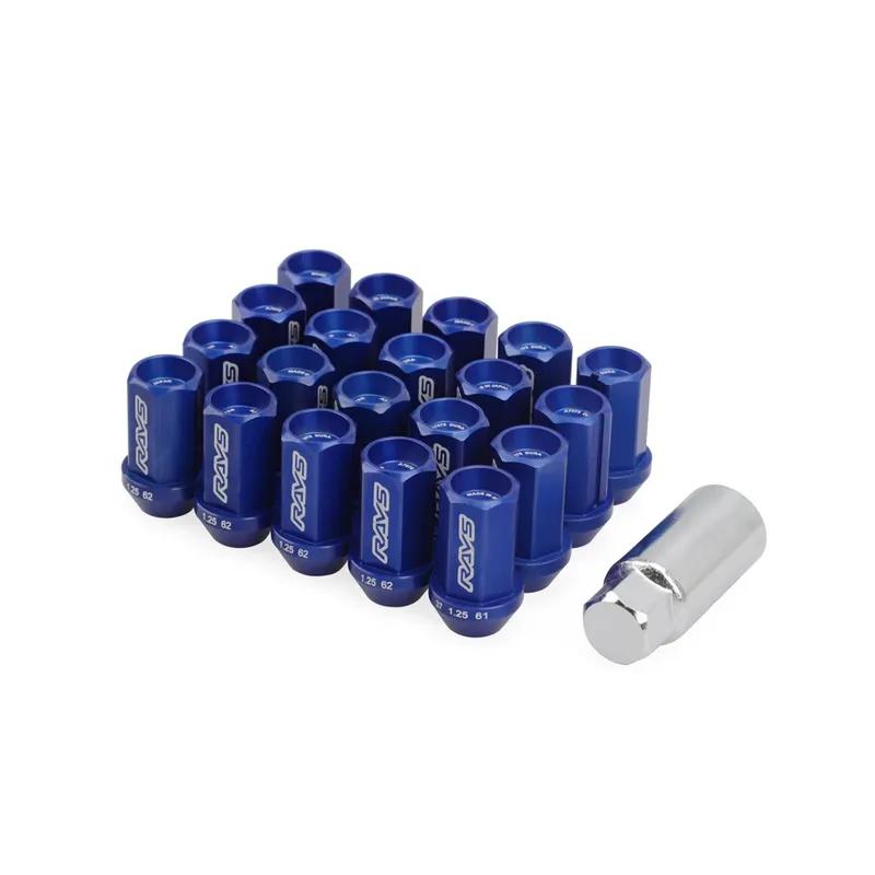 New 20pcs M12x1.5 Length 42mm 7075-t6 19HEX Rays Lug Nut Wheel Nuts With 7 Side Lock Nuts Anti Theft Security Key Alloy Aluminum
