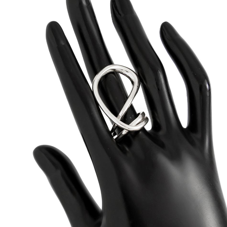 Fashion High Sense of Simplicity Ring Light Luxury Glossy Geometric Irregular Ring Ins Wind Personality Wind Tide Commuter Women's Jewellery