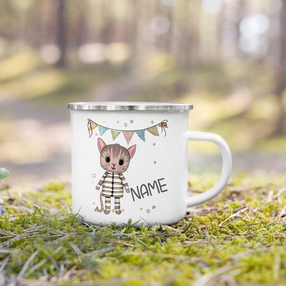 Personalized Mug for Kids Hot Chocolate Custom Animal with Name Mug for Boys Girls Handle Cup Birthday Party Favors Child's Gift