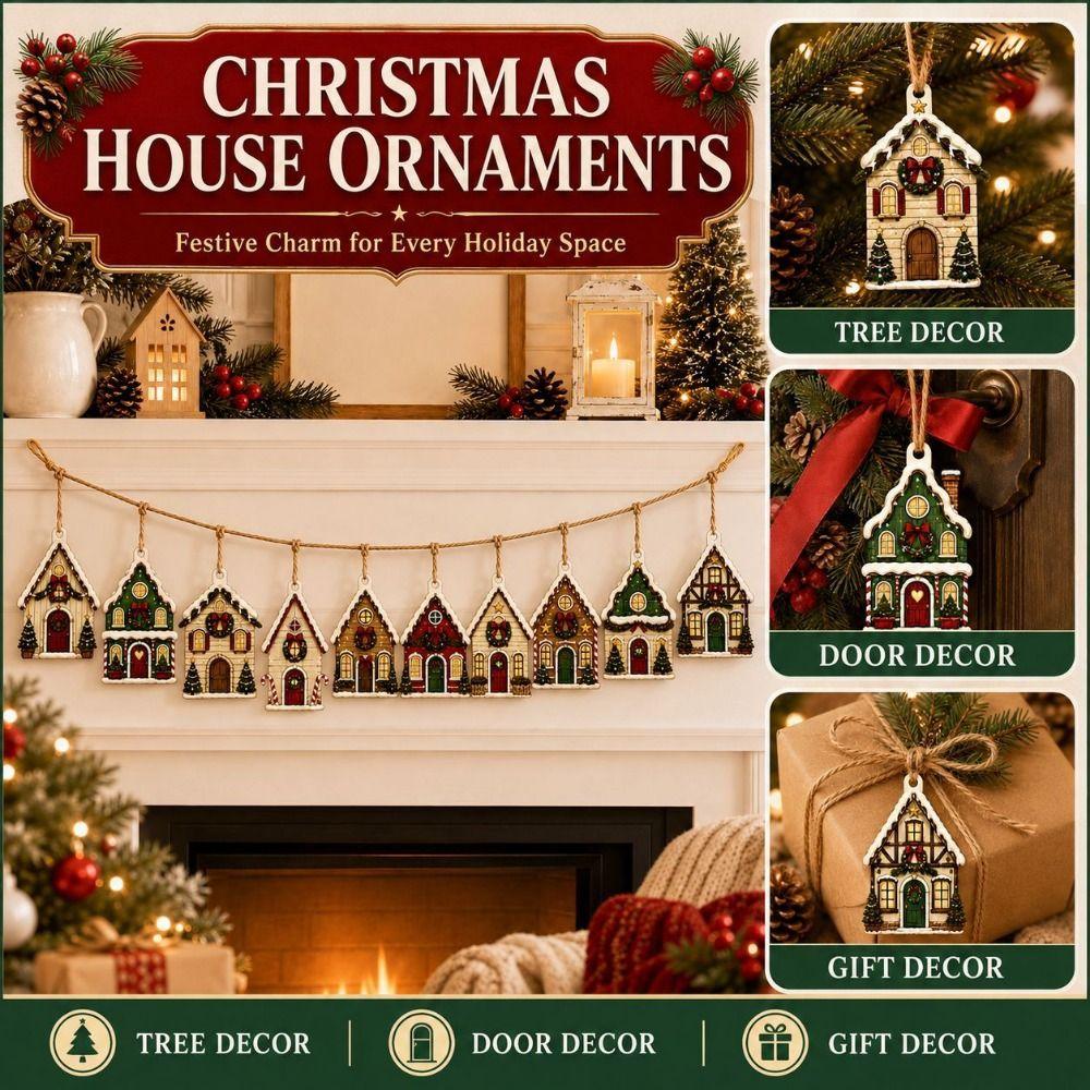 Multicolor Christmas Hanging Garland Leaves Nut Squirrel Wall Decoration Fall Winter Season