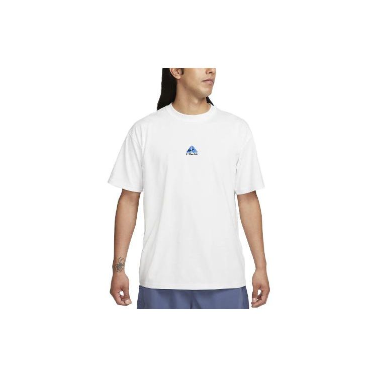 Nike Acg Logo Embroidered Loose Short Sleeve T-Shirt Men Tops White DQ1815-122