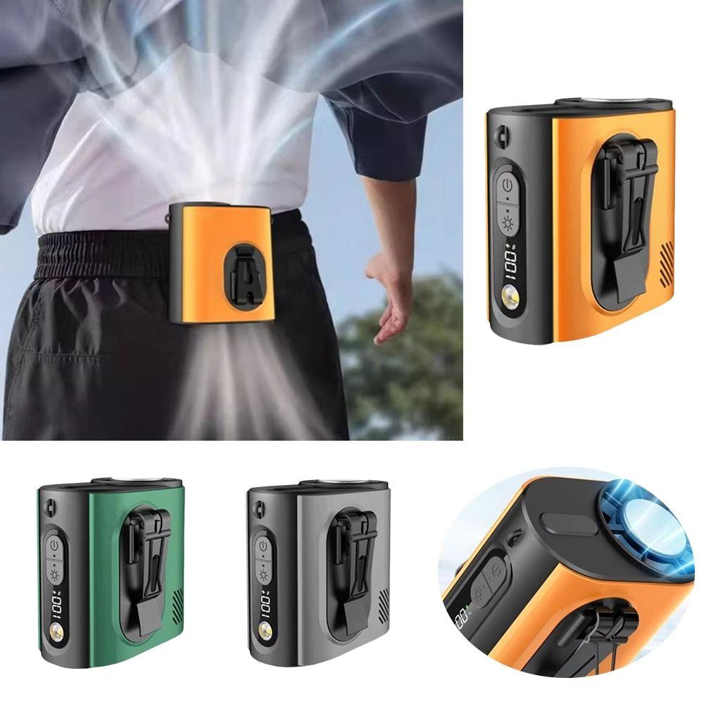 Brushless Motor Waist Cooling Fan Hands-Free Fast Speed Waist-mounted Fan Bladeless Design Portable Clip Portable Waist Fan