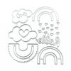 Carbon Steel Cutting Dies Loves Heart Rainbows Metal Die Cuts Stencils Template