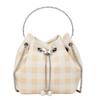 Chain Plaid New Bucket White Trendy Shoulder Bag Small Korean Version Versatile Messenger Bag Ring Hand Bag