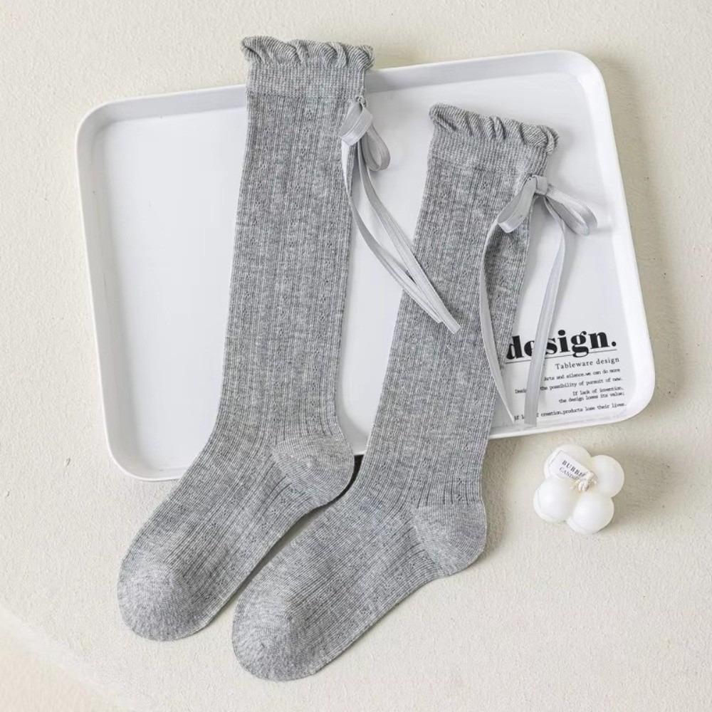 Mesh Thin Children's Calf Sock Solid Color Child Knee High Socks Baby Girl New Socks