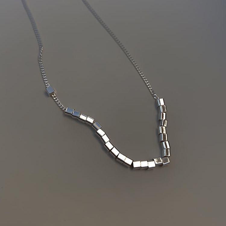 Squares Mini Necklace For Women Chain Matching Jewelry Gift