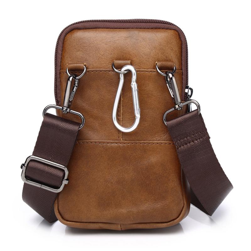 Herren One-Shoulder Messenger Handytasche Retro Multifunktionale Schnalle Handy Hüfttasche Lässige Herrentasche