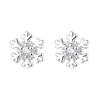 Threaded Stud Earrings Women 2025 Snowflake Earrings Light Luxury High Sense Fashion Rear Hanging Earrings