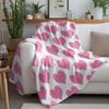 Soft Fleece Blanket Heart Pattern Cute Warm Throw Sofa Bed Decorative Gift Valentine's Day