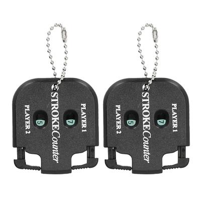 2pcs Portable Golf Score Counter Mini Golf Stroke Shot Score Counter With Key Chain