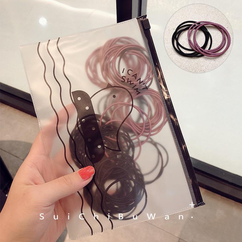 Korean Style Simple Elastic Hair Tie – Small, Thin High Elastic Band for Girls, Basic Hair Ring Headwear