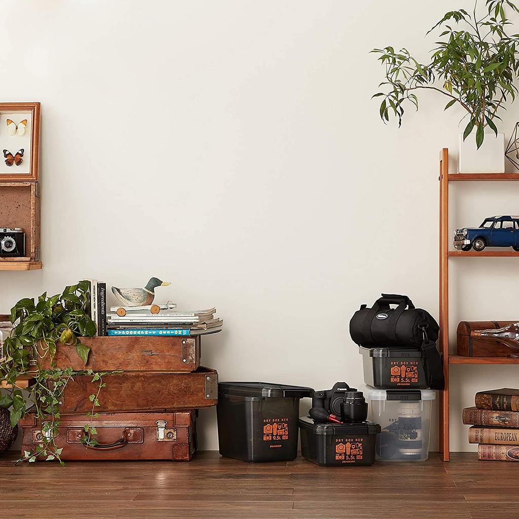 HAKUBA Dry Box NEO Smoke Storage Made In Mold and Moisture Includes Desiccant 9.5L KMC-40 Moisture-Proof Case, Japan, Stackable, Preventive,