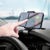 Universal Car Phone Holder - Dashboard Clip Mount with 360° Rotation for iPhone Samsung GPS Navigation