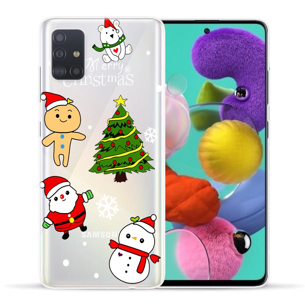 Elk Merry Christmas Silicone Case For Samsung S22 S21 Ultra S20 Fe Plus A53 A73 A52 A72 A51 A71 A22 A12 A32 A50 A33 A13 Cover