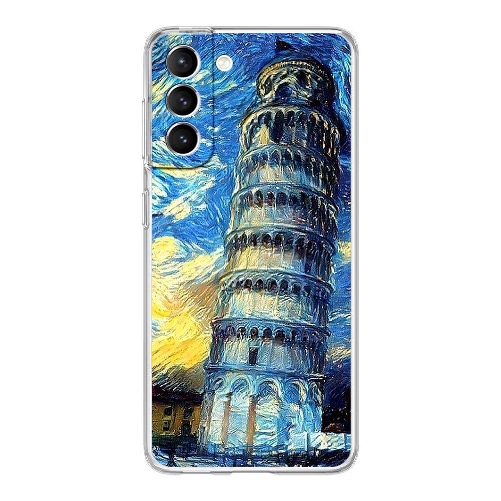 Starry Night Van Gogh Phone Case For Samsung Galaxy S24 S23 S22 S20 Ultra S21 FE 5G S10 S9 Plus S10E S8 Silicone Clear Cover