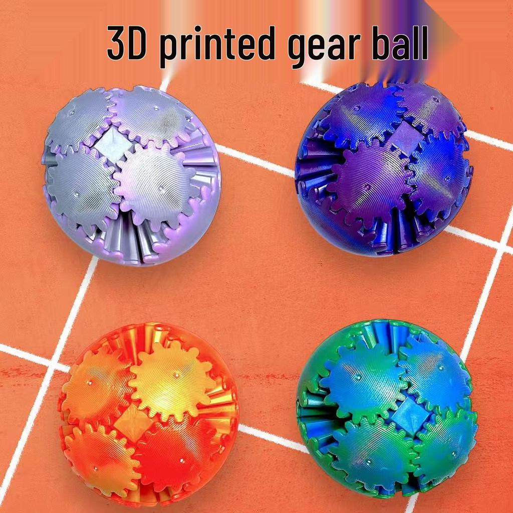3D Colorful Gear Ball Figurine: Rotating Creative Toy for Kids
