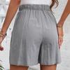 Women's Casual Wide Leg Shorts With Elastic Waist And Double Pocketed Pants