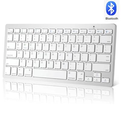 Tragbare kabellose Bluetooth-Tastatur, ultradünne, leise Klick-Tastatur für Smartphone, PC, Laptop, Tablet