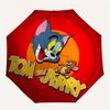 1pc Tom Jerry Automatic Open/close Umbrella, Heavy-Duty Iron Frame, Folding Portable Design, Travel, Everyday Use160