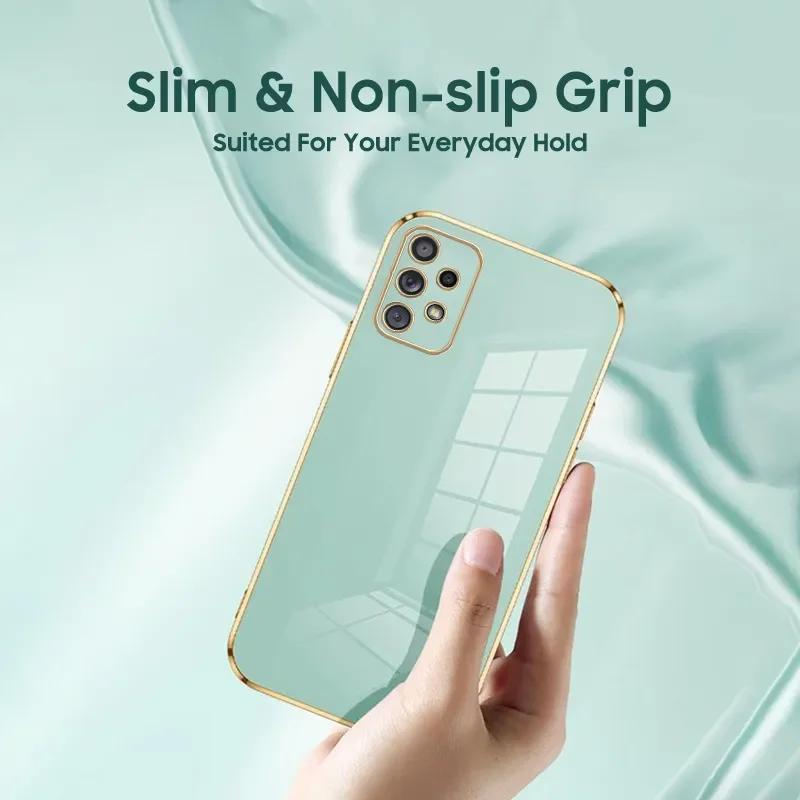 Luxury Plating Case For Samsung Galaxy M54 M14 M32 M22 M13 M23 M33 M53 5G M12 A12 A22S A51 A72 A73 Soft Silicone Phone Cover