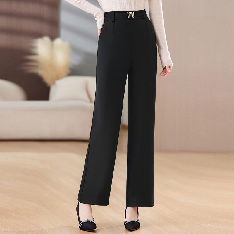 Pasiter Women's Elastic Straight-Leg Casual Pants