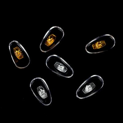 10 par silikon skruv på näskuddar PVC aluminiumkärna Stöd för glasögon Glasögonaccessoarer