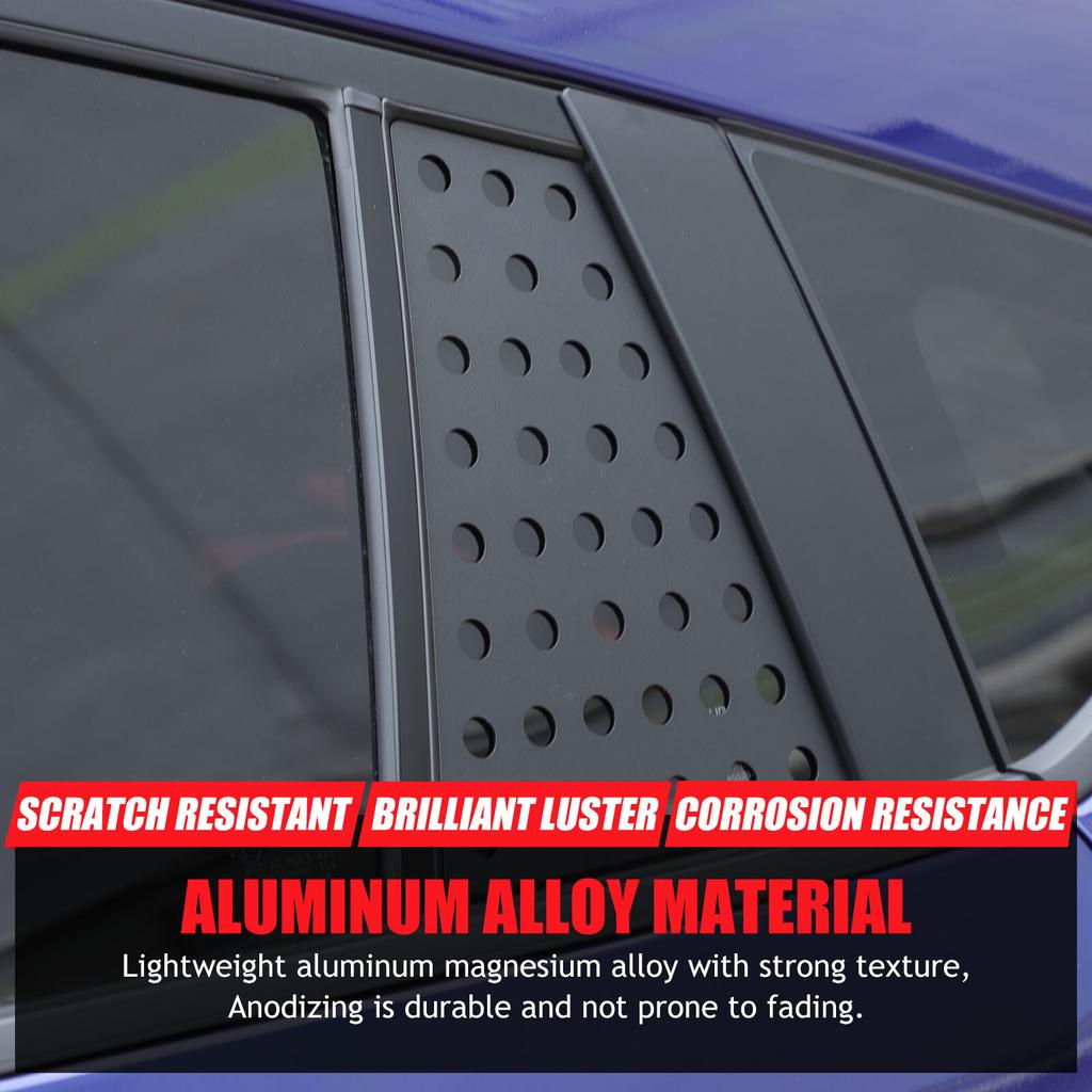 Black Alloy Rear Door Window Pillar Post Cover Trim For Subaru Crosstrek +