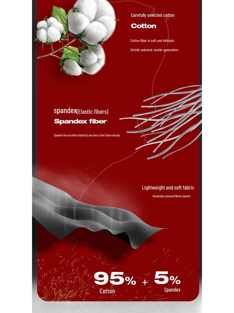 Pánské bavlněné dlouhé boxerky s vysokým pasem proti oděru - Plus size pro sport a teplo