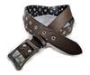 [SeaLand] Long Studded Belt (fits Waist Up To 130cm: 40mm Width) [Brown] Made In Japan