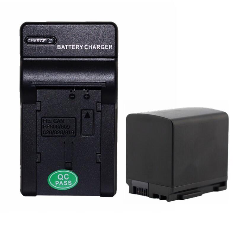 Комплект аккумулятора и зарядного устройства FB BP820 для камер Canon, штекер CN (адаптер в комплекте)