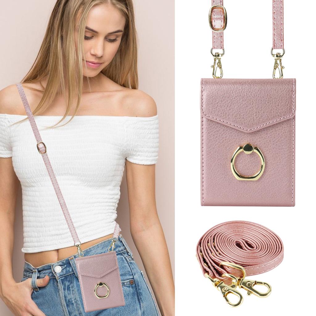 Crossbody Cards Solt Wallet Leather Ring Holder Case For Motorola Razr 50 Ultra Razr50 40 Long Lanyard Pocket Bag RFID Cover