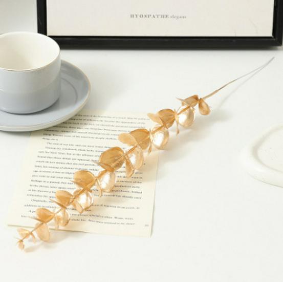 Gold Eucalyptus & Ginkgo Leaves for Wedding, Christmas & New Year Decor