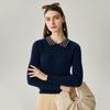 Zhaojun Women's 2025 Autumn/Winter 100% Cashmere Retro Jacquard Ribbed Sweater