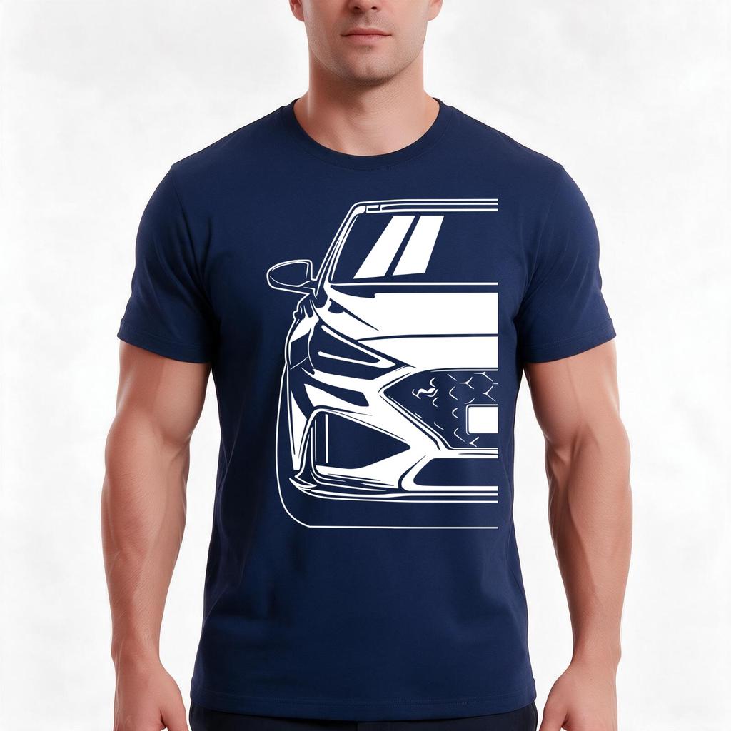 Car Illustration of a iN i TShirt Summer Casual Cotton Tee Oversized Streetwear Tops Vintage Graphic Print Cotton