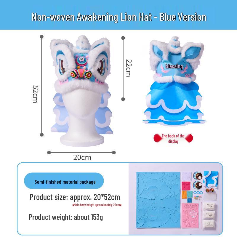 Dragon Boat Festival DIY Lion and Dragon Head Hat Craft Kit for Kids
