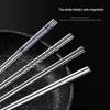 Korean Style Stainless Steel Chopsticks - High Temperature Resistant, Ideal for Home, Restaurant, and Hotel Use