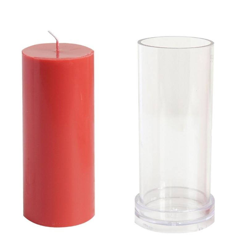 Clear Candlestick Molds Cylindrical Candle Mould for Church Christmas Wedding Dinner Valentine Day Home Decoration