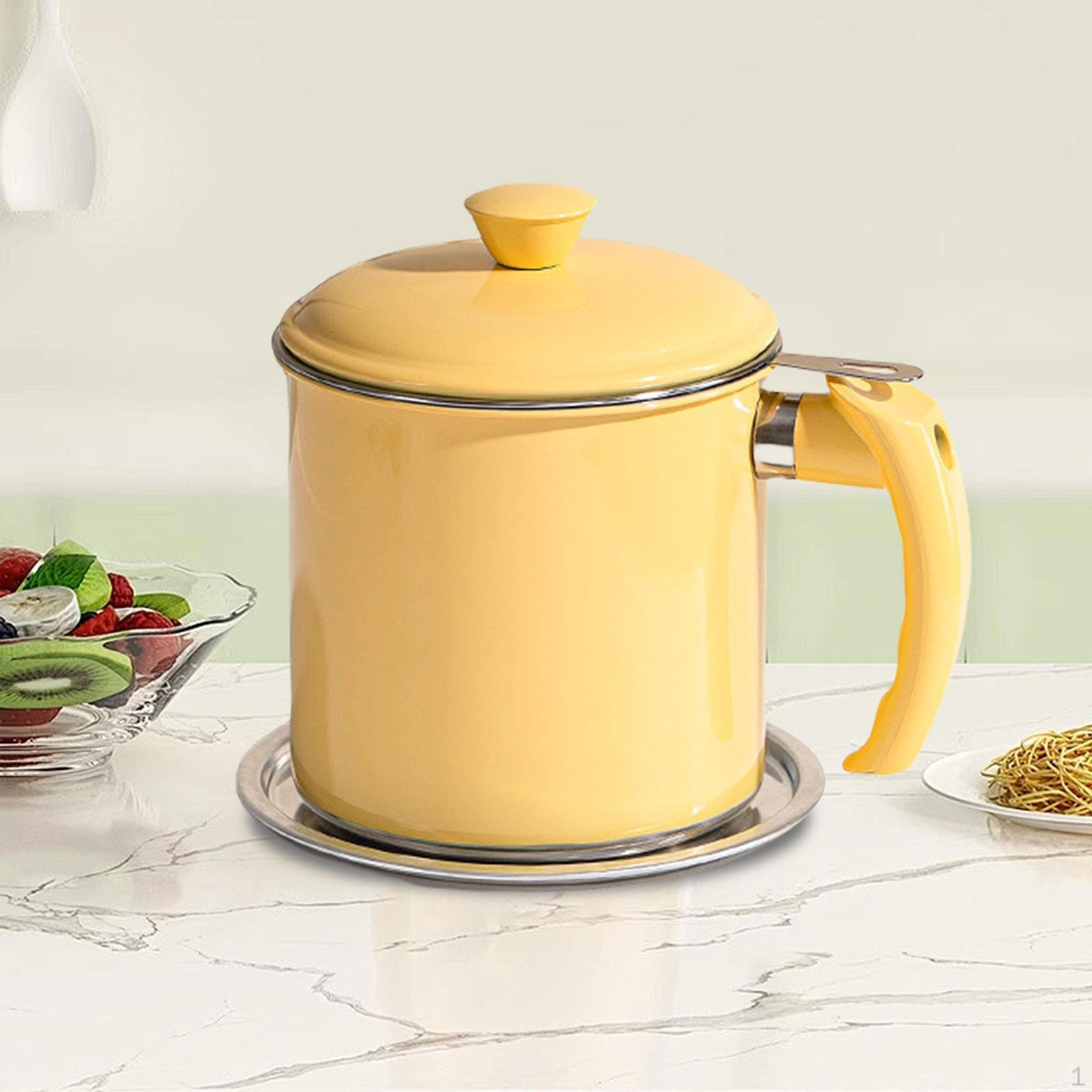 

Сосуд для кухни объемом 1400 мл с дизайном из нержавеющей стали жёлтый