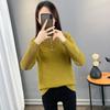 Damen Einteiliger Samtpullover mit Verdicktem Samtfutter und Halbhohem Kragen Pullover Slim und Warm Strickpullover Top für Herbst und Winter