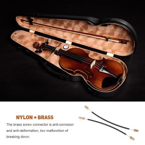 3/4 and 4/4 Violin Tailpiece, Tailgut Tail Rope, Abrasion Resistant, Pack of 5, Black