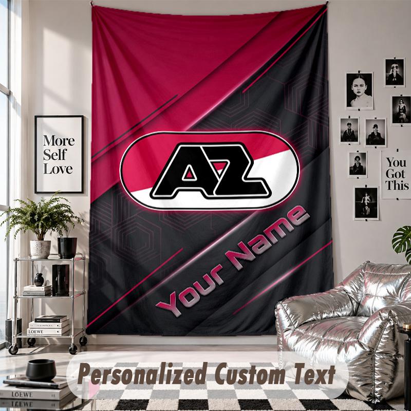 Wall Hanging Tapestry With Custom Name & Text, AZ Alkmaar Decorative Tapestry For Bedroom